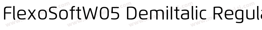 FlexoSoftW05 DemiItalic Regular字体转换